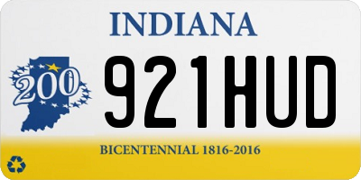 IN license plate 921HUD