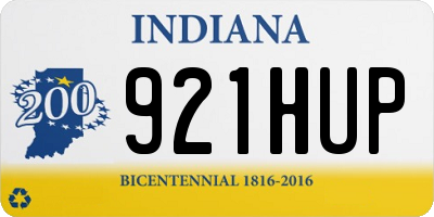 IN license plate 921HUP