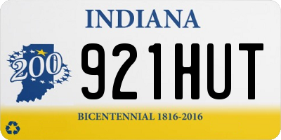 IN license plate 921HUT