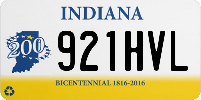 IN license plate 921HVL
