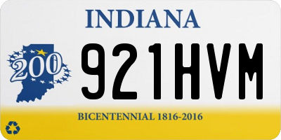 IN license plate 921HVM
