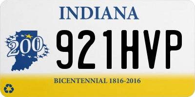 IN license plate 921HVP