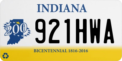 IN license plate 921HWA