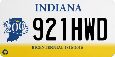 IN license plate 921HWD
