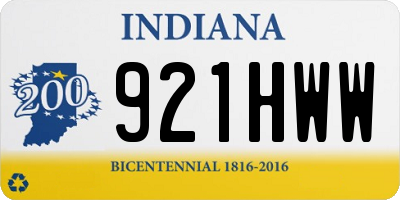 IN license plate 921HWW