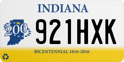 IN license plate 921HXK