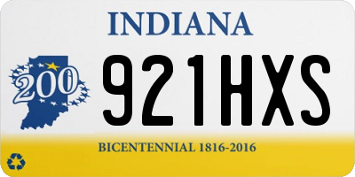 IN license plate 921HXS