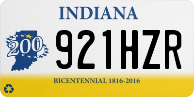 IN license plate 921HZR