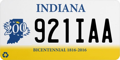 IN license plate 921IAA