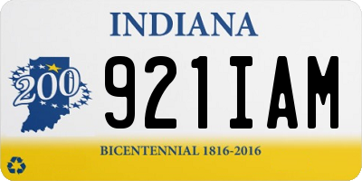 IN license plate 921IAM