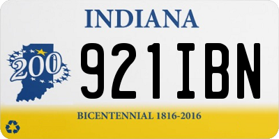 IN license plate 921IBN
