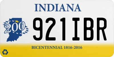 IN license plate 921IBR