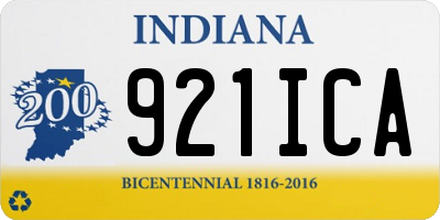 IN license plate 921ICA