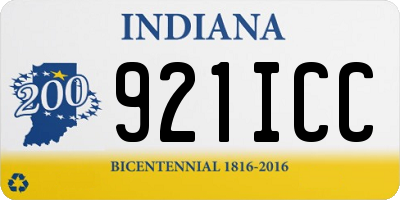 IN license plate 921ICC