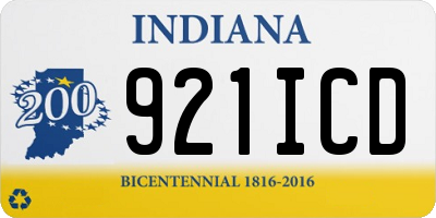 IN license plate 921ICD
