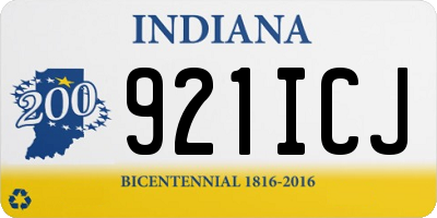 IN license plate 921ICJ