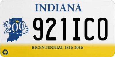 IN license plate 921ICO