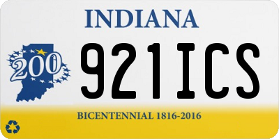 IN license plate 921ICS