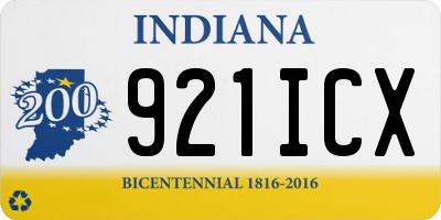 IN license plate 921ICX