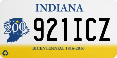 IN license plate 921ICZ