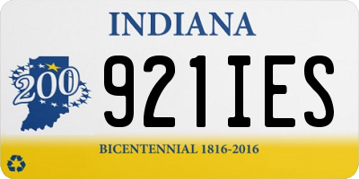 IN license plate 921IES