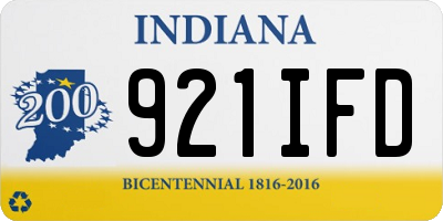 IN license plate 921IFD