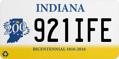 IN license plate 921IFE