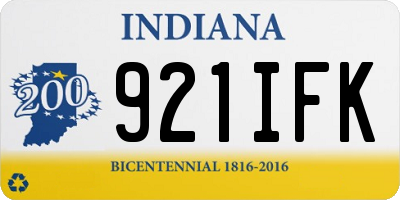 IN license plate 921IFK