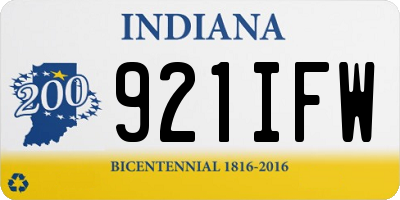 IN license plate 921IFW