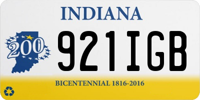 IN license plate 921IGB