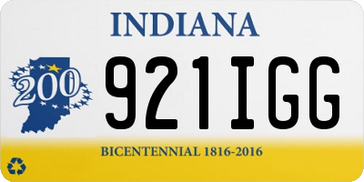 IN license plate 921IGG