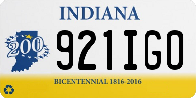 IN license plate 921IGO