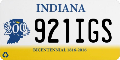 IN license plate 921IGS