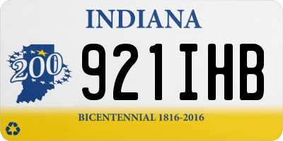 IN license plate 921IHB
