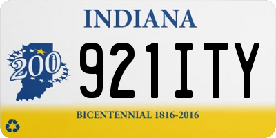 IN license plate 921ITY