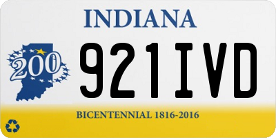 IN license plate 921IVD