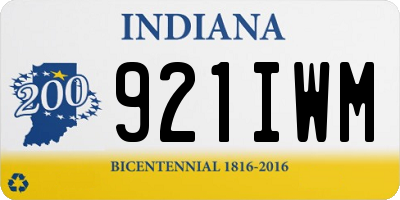IN license plate 921IWM