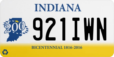 IN license plate 921IWN