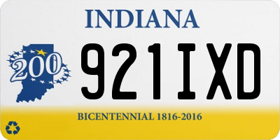 IN license plate 921IXD
