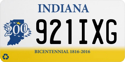 IN license plate 921IXG