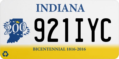 IN license plate 921IYC