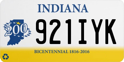 IN license plate 921IYK