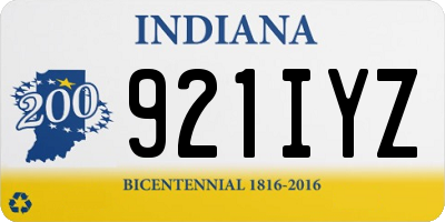 IN license plate 921IYZ