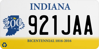 IN license plate 921JAA