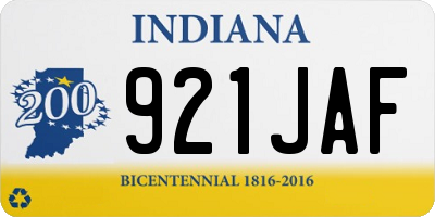 IN license plate 921JAF