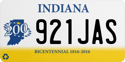 IN license plate 921JAS