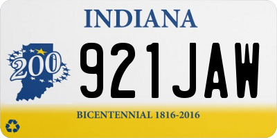IN license plate 921JAW