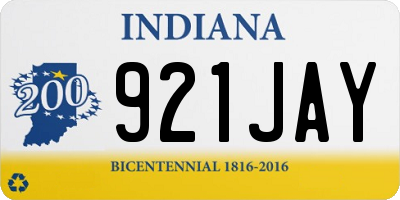 IN license plate 921JAY