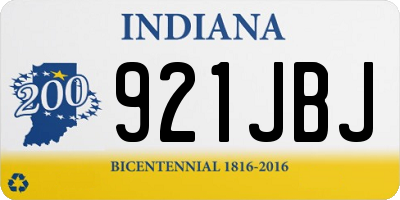 IN license plate 921JBJ