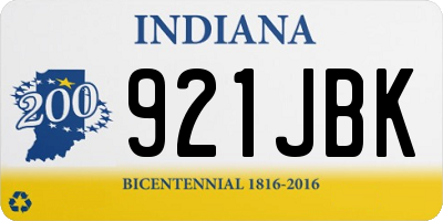 IN license plate 921JBK